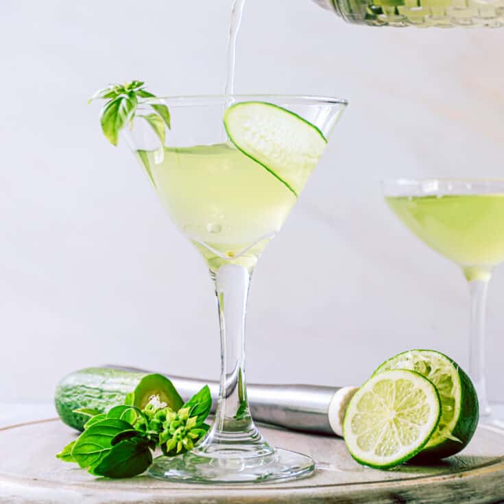 elderflower and cucumber martini