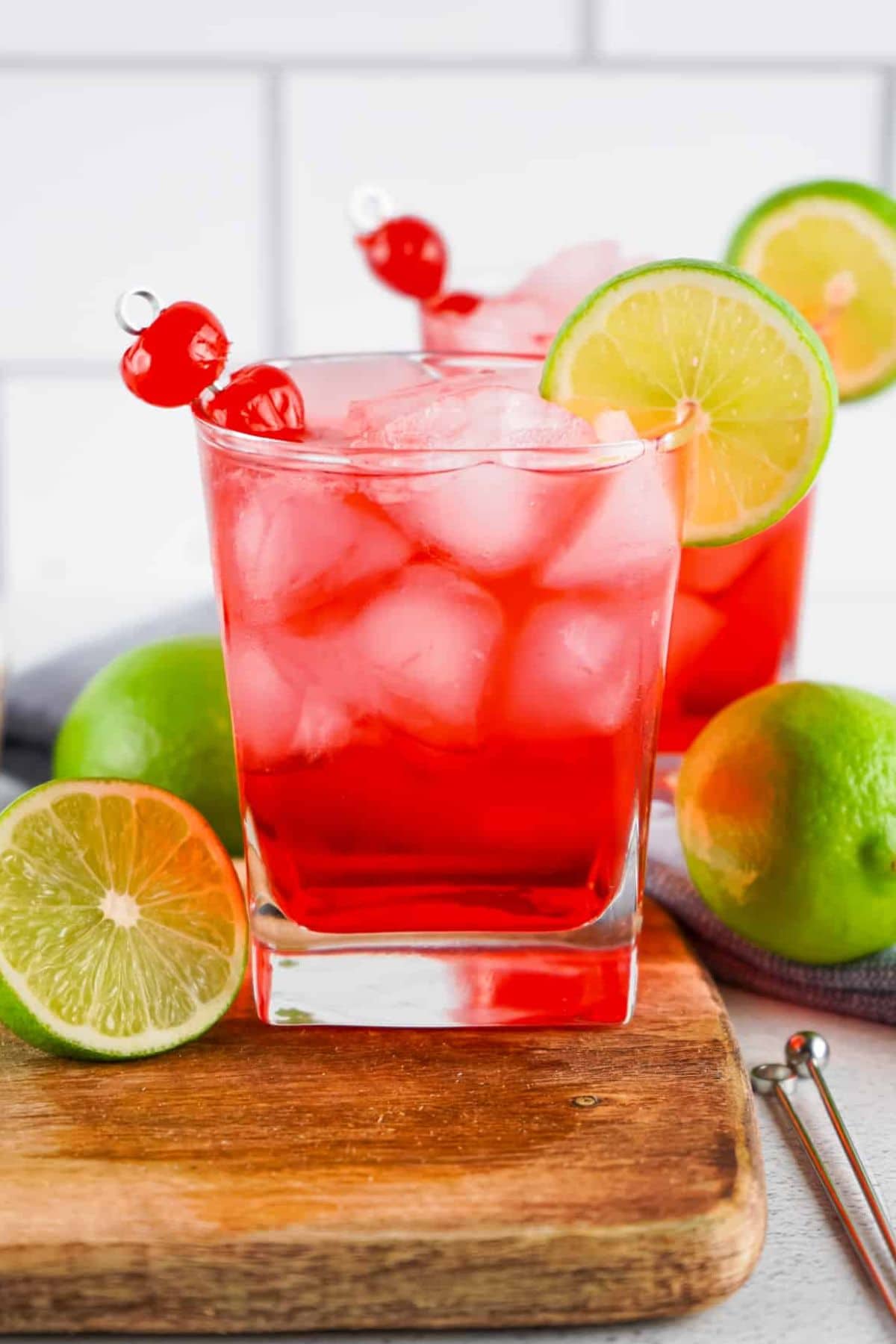 bright red cocktail