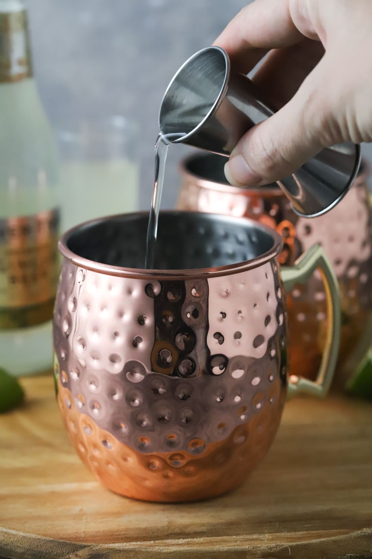 pouring lemon juice